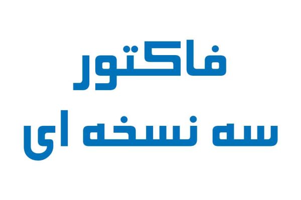 فاکتور اختصاصی سه نسخه ای