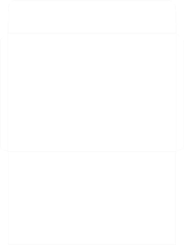 قالب دایکات افقی پاکت A4 برای کاغذ تحریر و گلاسه با نشانهگذاری استاندارد خط تا و برش