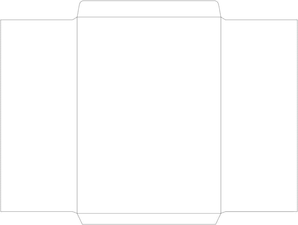 قالب دایکات پاکت A5 عمودی برای کاغذ تحریر ۸۰ گرم و گلاسه؛ مناسب طراحی دقیق و استاندارد چاپ پاکت اداری