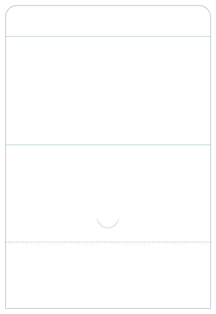 قالب دایکات فاکتور پاکتی افقی — چاپ دورو روی مقوای ۳۰۰ گرم — چاپ مشهد