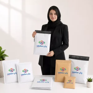 تولید پاکت پستی محرمانه امنیتی در مشهد با لایه داخلی نایلون مشکی ضخیم و روکش پلی‌اتیلن صددرصد ضدآب.